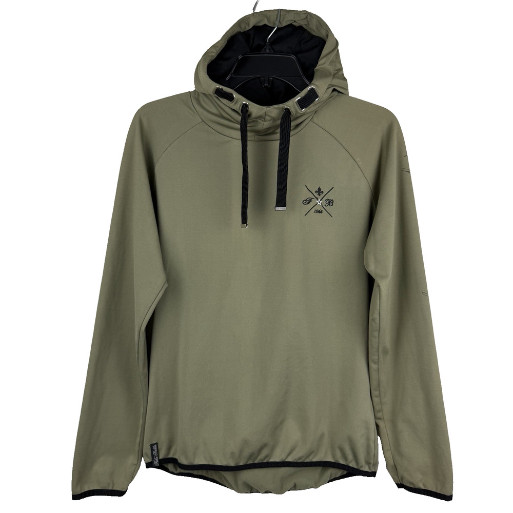 Felix Buhler Hooded Fleece Pullover Women M Olive Equestrian Warm Horse Girl